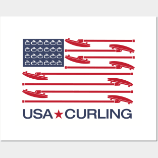 USA CURLING Posters and Art